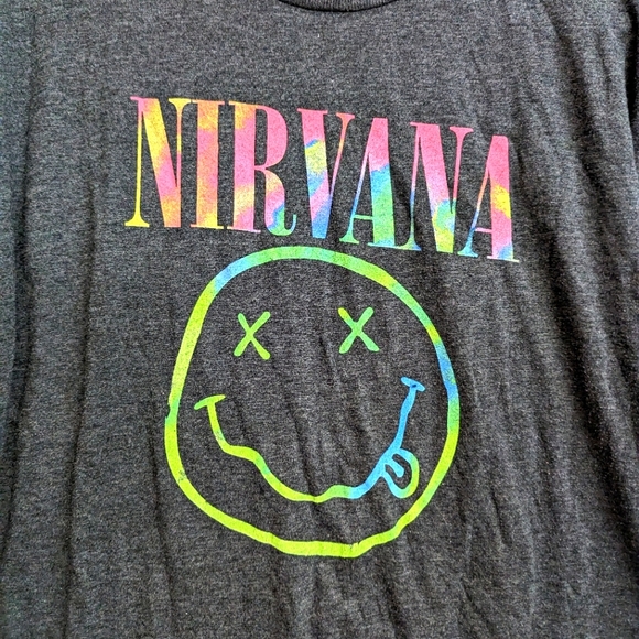 Nirvana Gray Screen Graphic T-Shirt L/XL - Picture 3 of 6